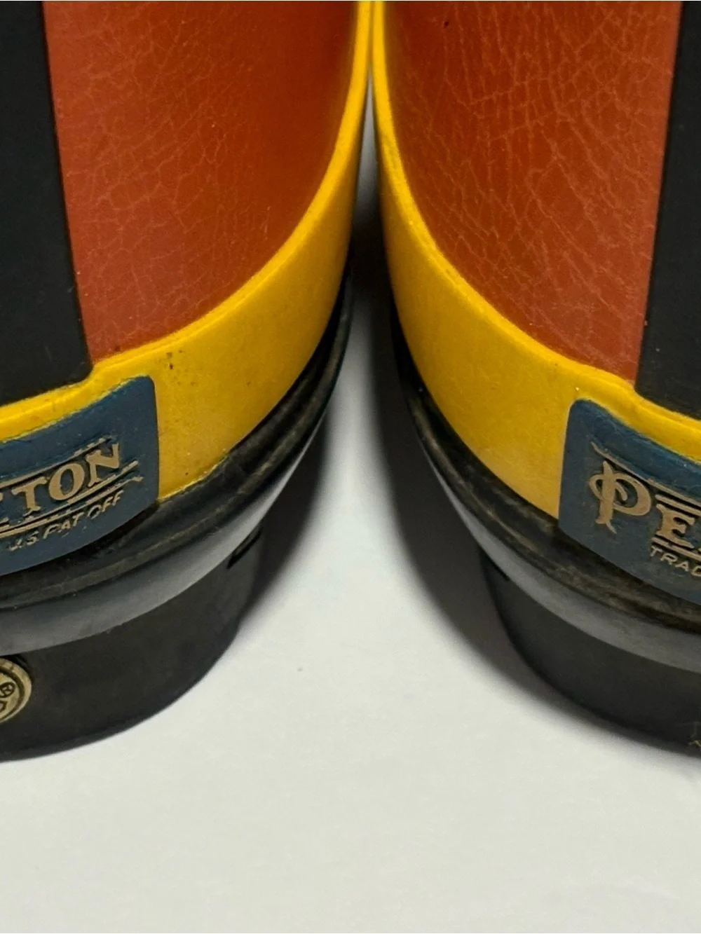 Pendleton Orange and Yellow Short Women's Rubber Boots